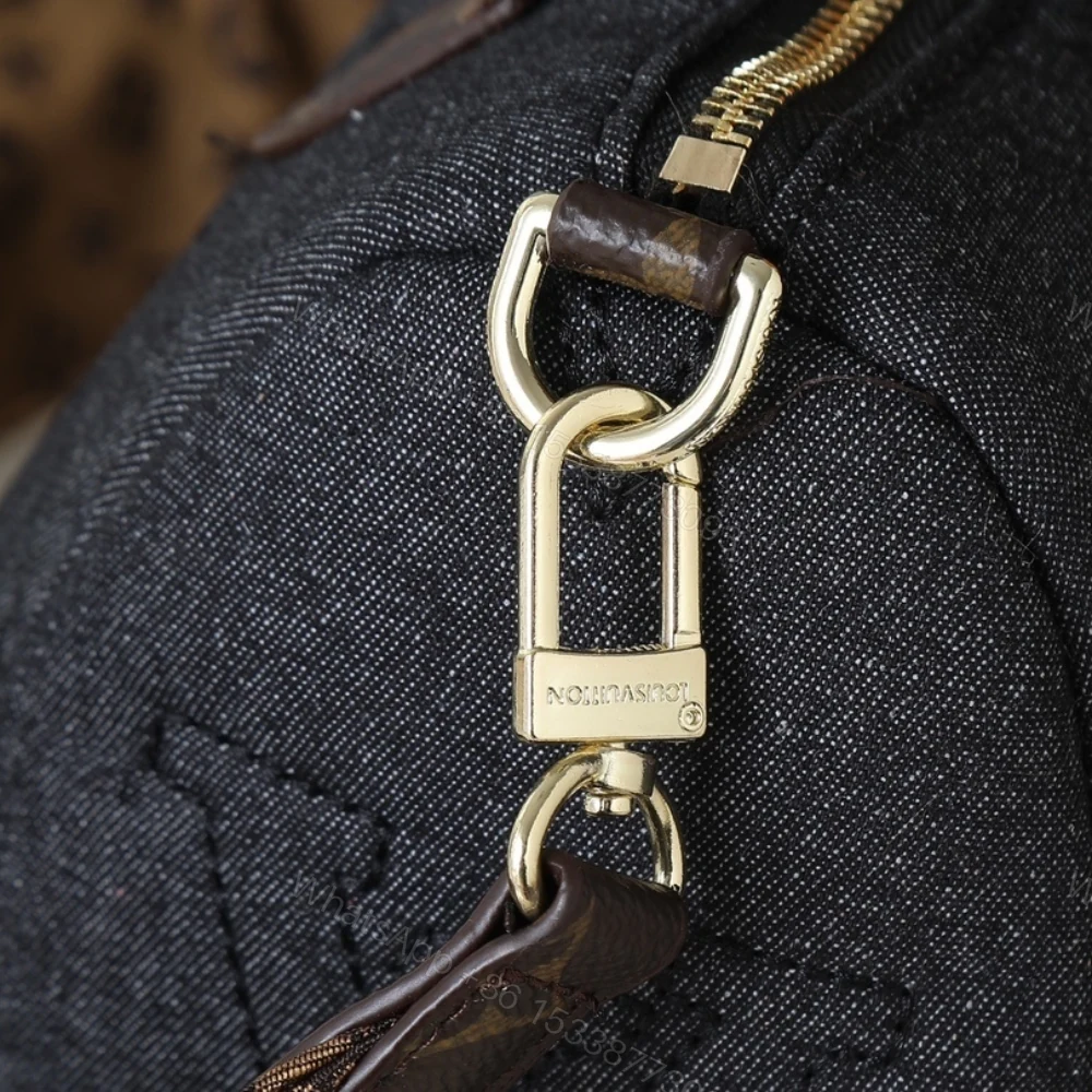View 8 of Louis Vuitton Speedy Bandouliere 25 Black Jeans 25Cm M26956
