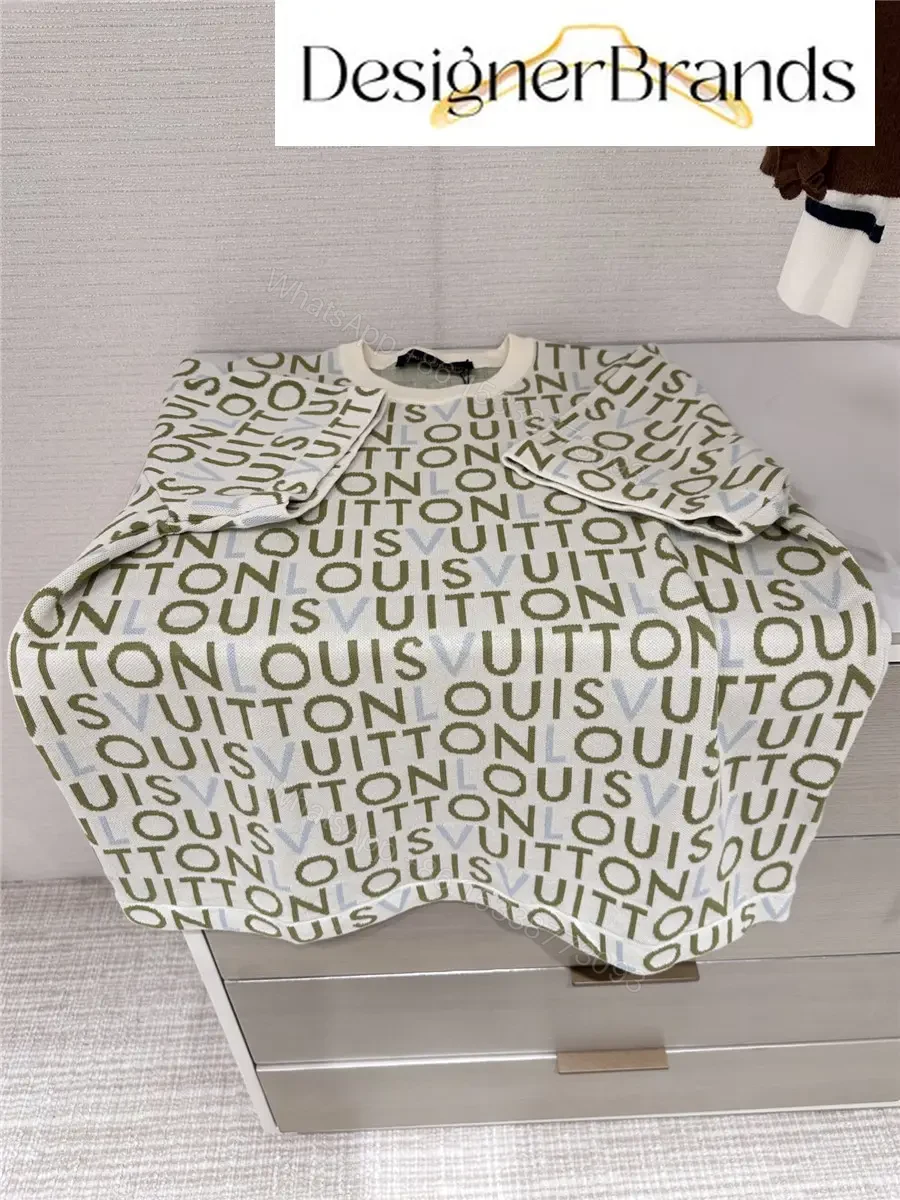 View 6 of Louis Vuitton White Jacquard Knit Short-Sleeve Crewneck Top