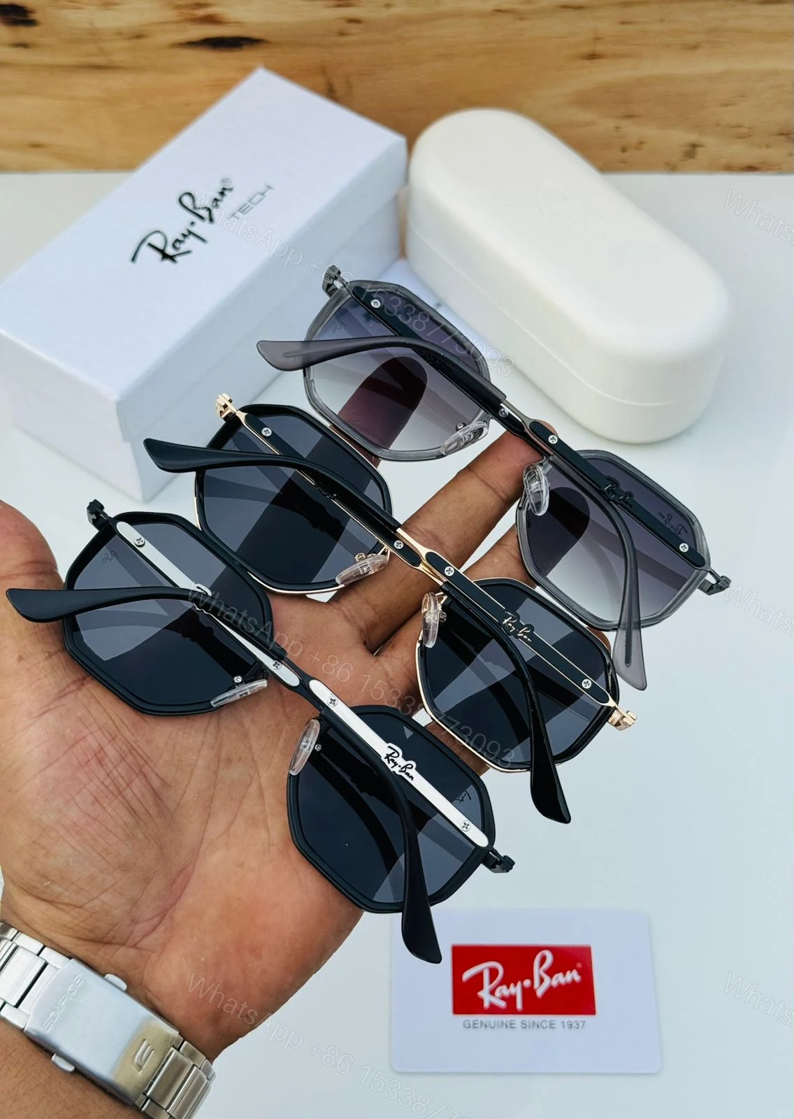View 5 of Ray-Ban Octagon Tech Series Black-Gold