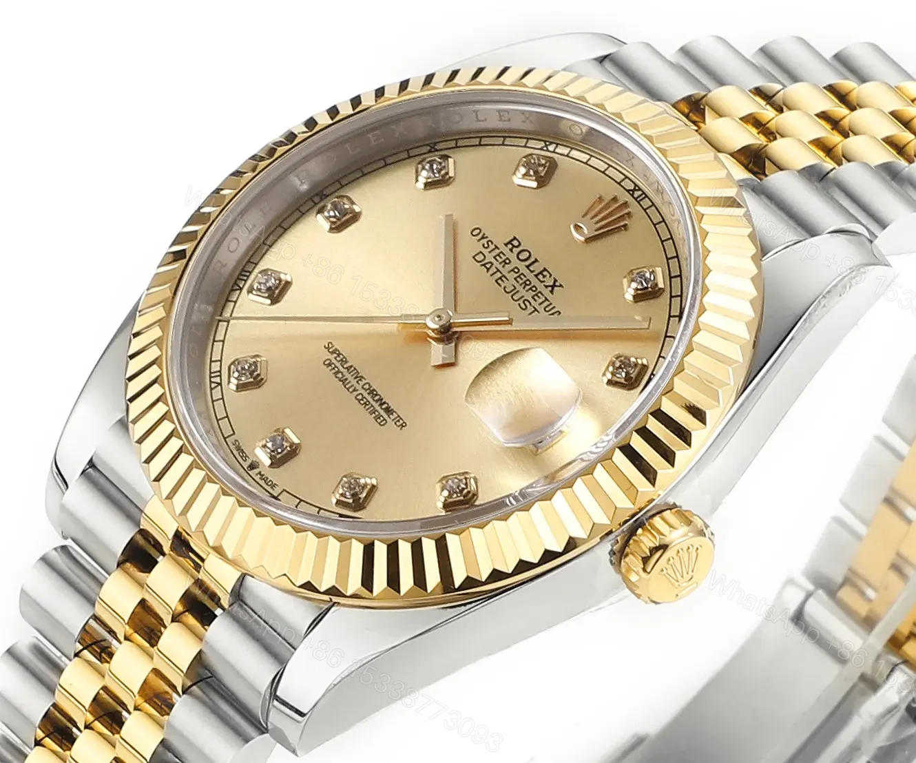 View 4 of JF Factory Clean Factory DDF Classic Gold Two-Tone Datejust Watch