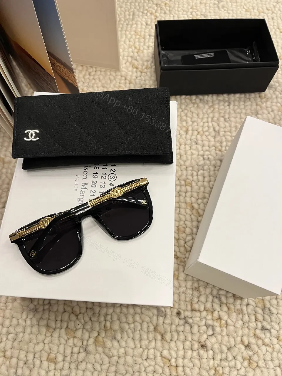 View 9 of Cat Eye Sunglasses - Acetate/Metal, Bold Luxe, Signature Detailing, Sunglasses