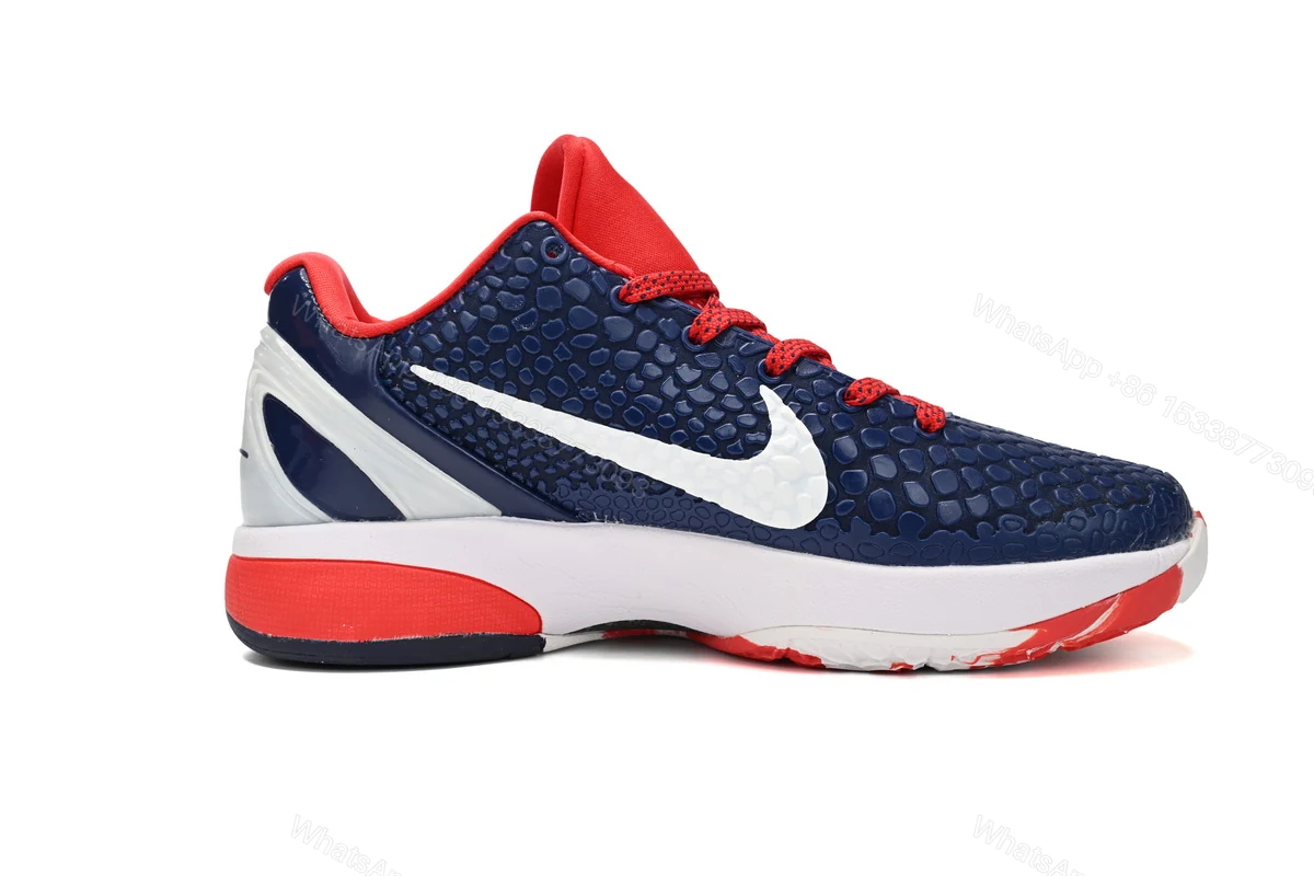 View 9 of Nike Kobe 6 Protro White Blue Red 436311-003