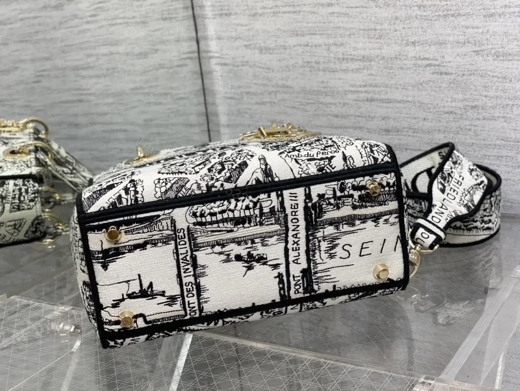 View 9 of Monochrome Dior-Print Satchel: Sharp Everyday Luxury Bag