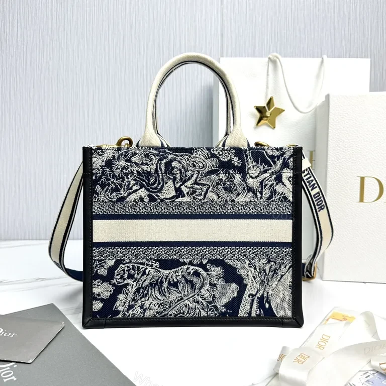 View 7 of Patterned Tote with Baroque Weave + Dior Straps Tote