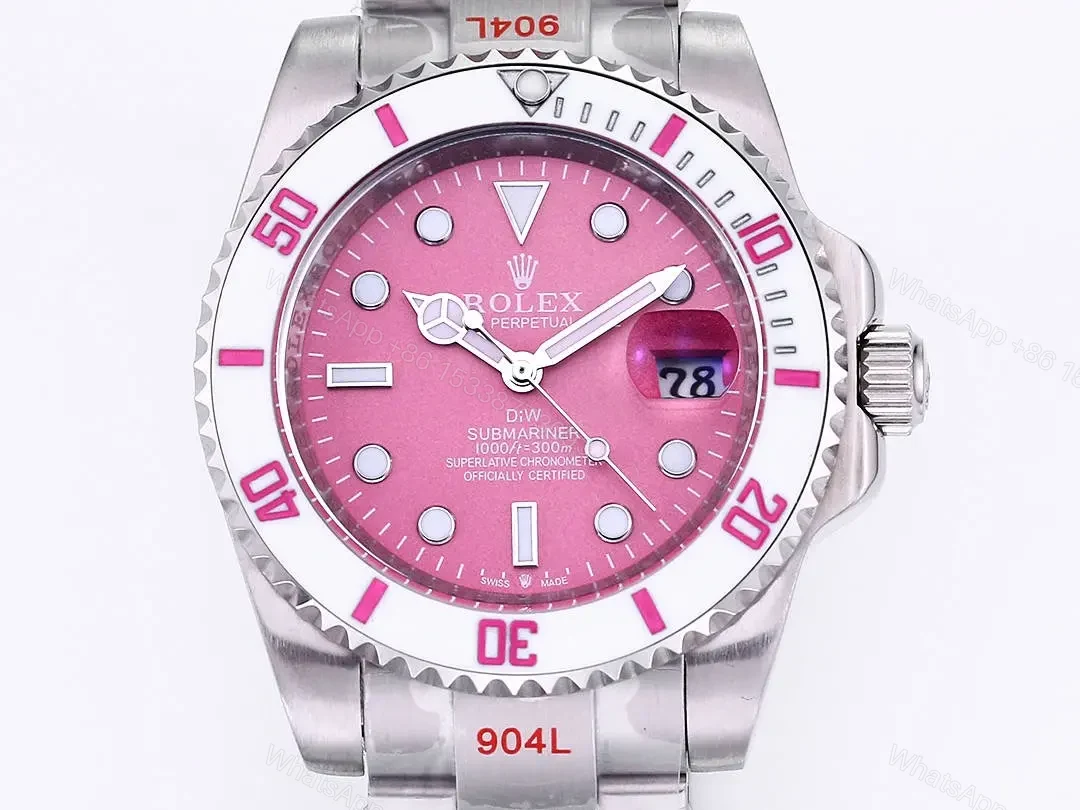 BT Factory Clean Factory ROLEX DIW Submariner Pink Gradient Watch — view 1