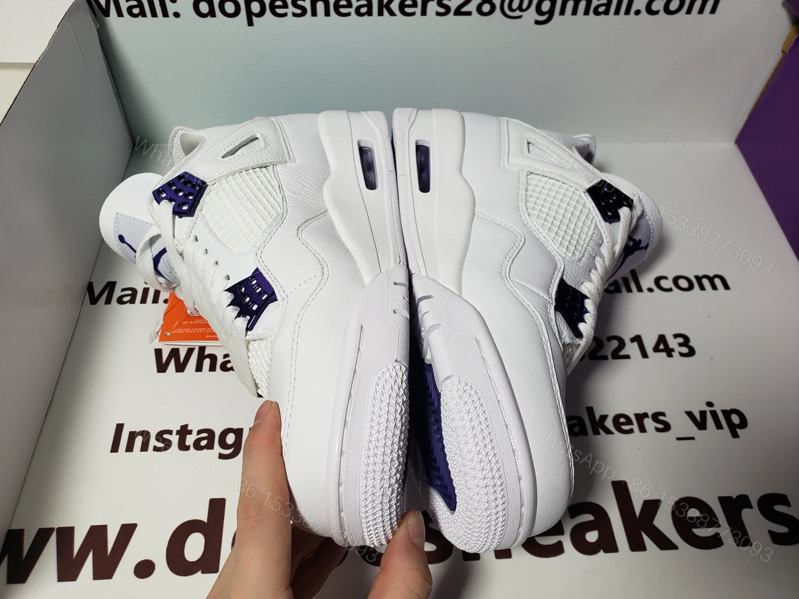 View 3 of Air Jordan 4 Retro Purple Metallic CT8527-115 (Top Quality)