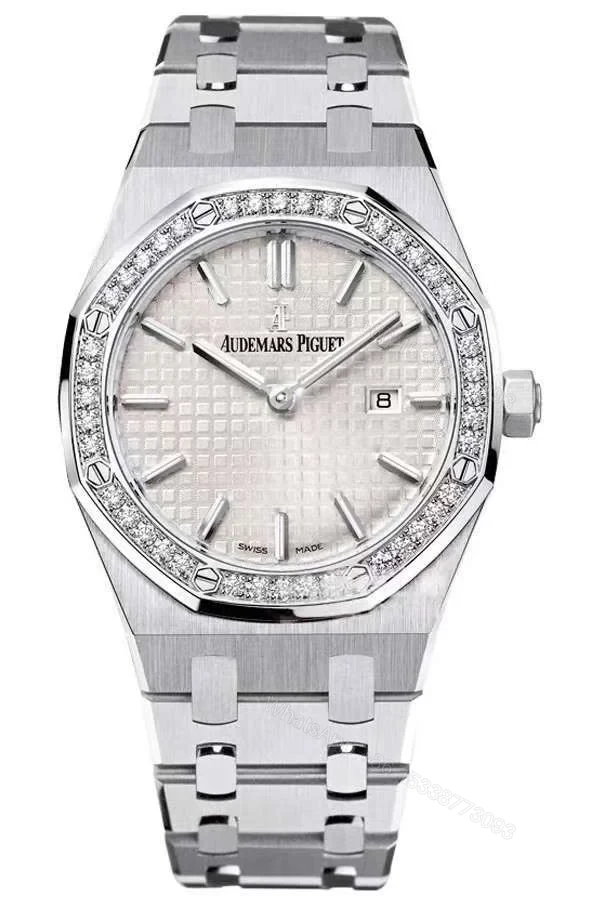 Audemars Piguet Super Clone Royal Oak 67651ST Diamond-Set Bezel White Dial 33MM — view 1