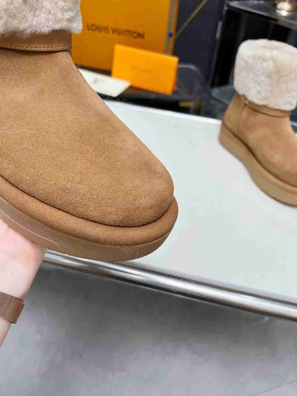 View 6 of LOUIS VUITTON ASPEN PLATFORM ANKLE BOOT BEIGE 1AC79I