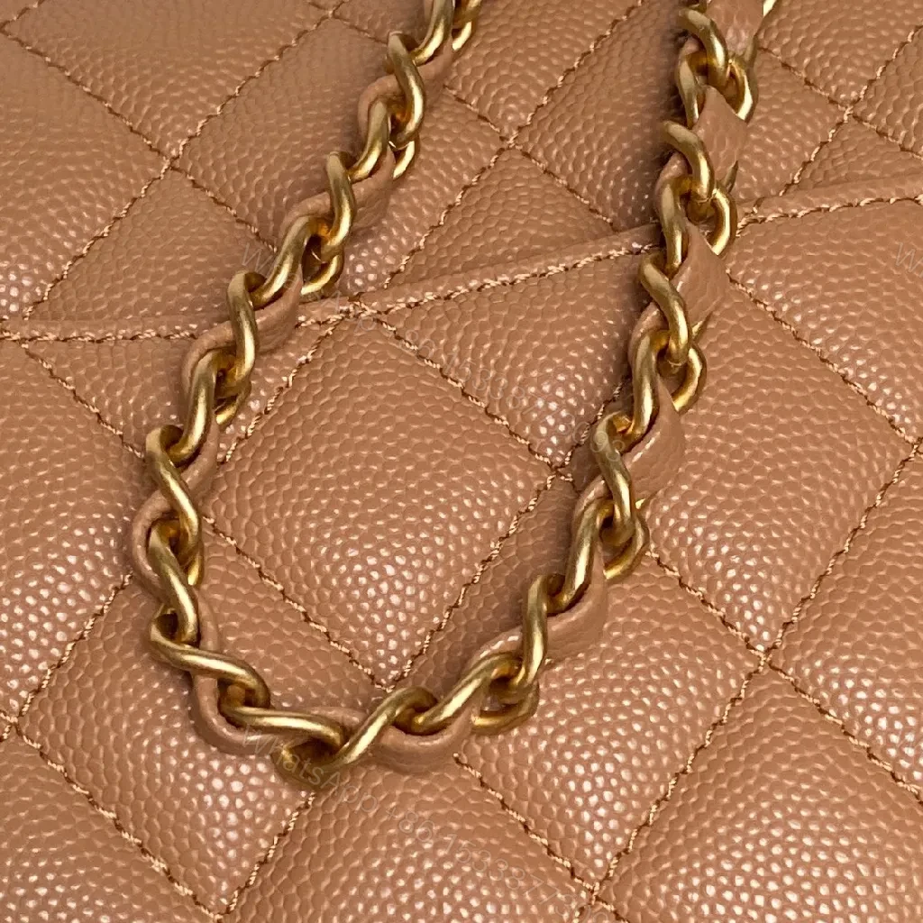 View 5 of Quilted Leather Shoulder Bag with Gold Chain, Compact Chic