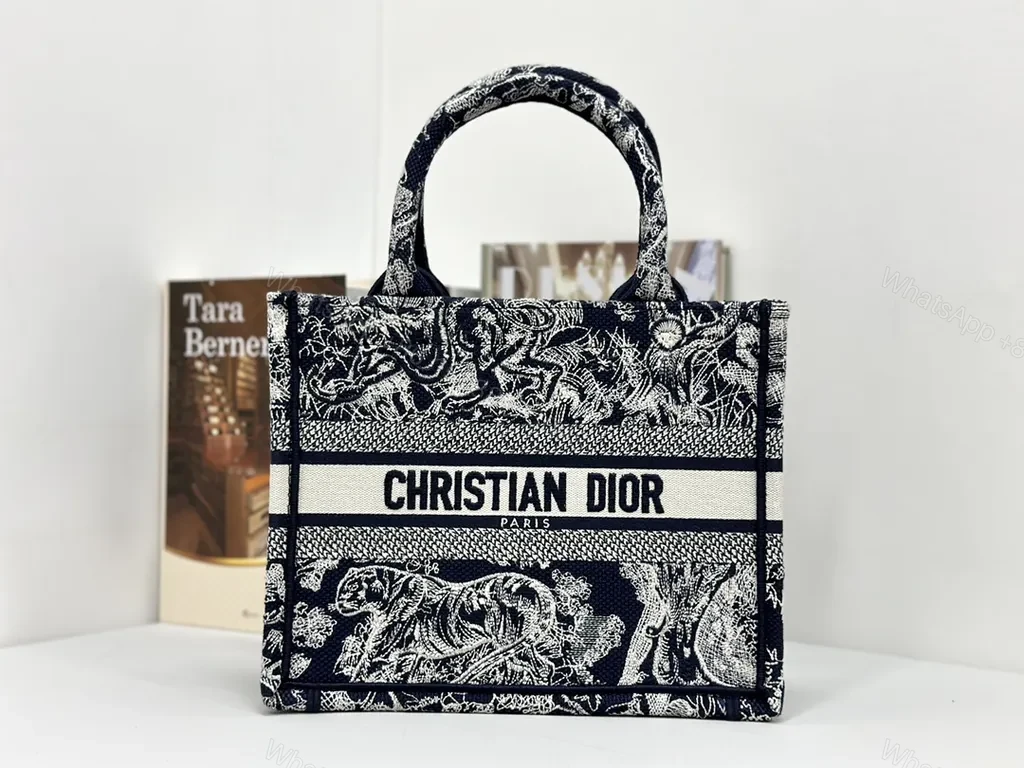 Structured Patterned Tote – Dior-Inspired Graphic, Everyday Luxury Tote — view 1