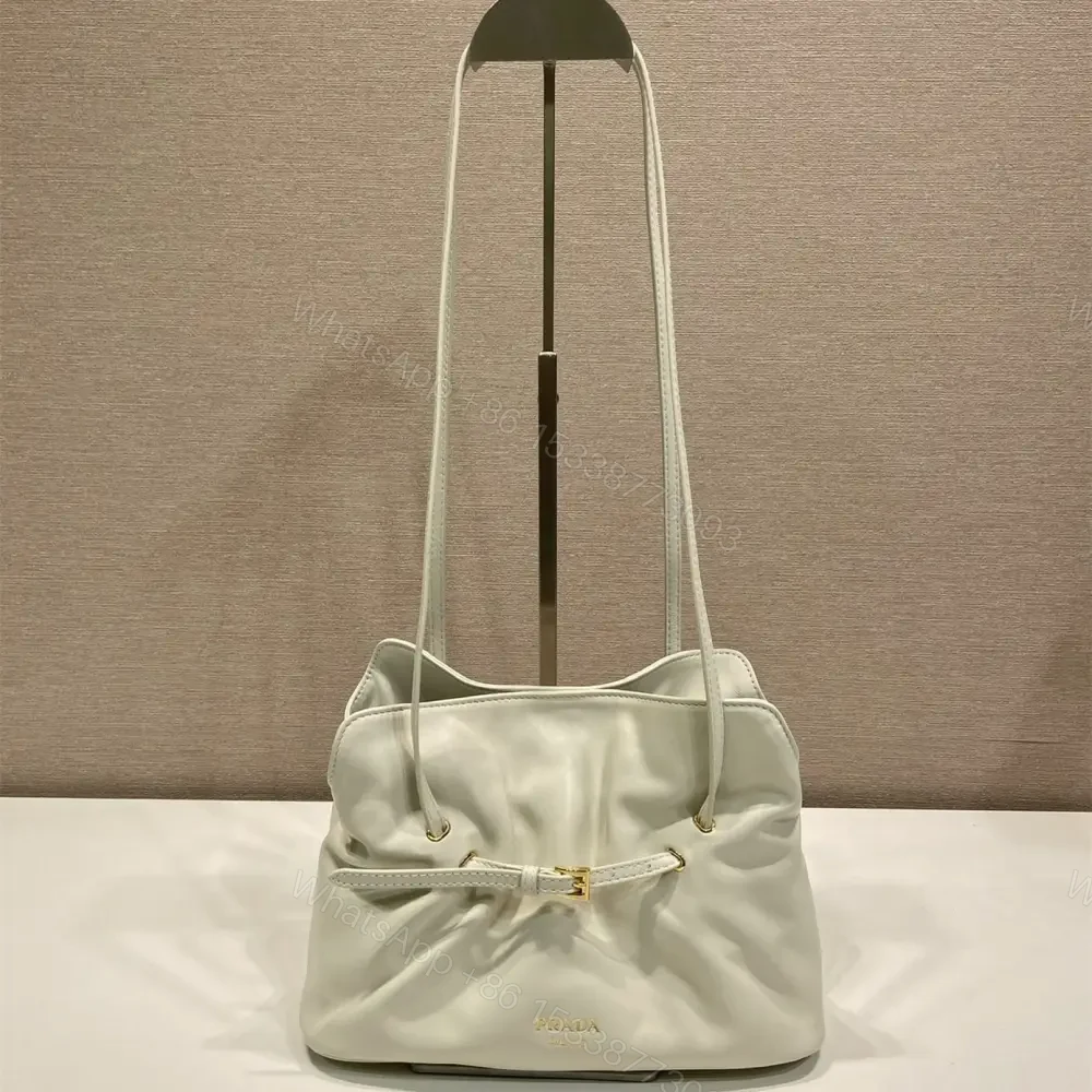 高仿Prada*Dada系列1BG586小羊皮雲朵包白色小號免檢版 — view 1