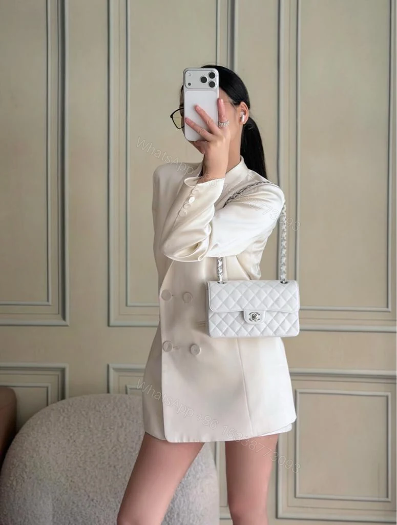 View 9 of Chanel Classic Flap caviar sliver hardware