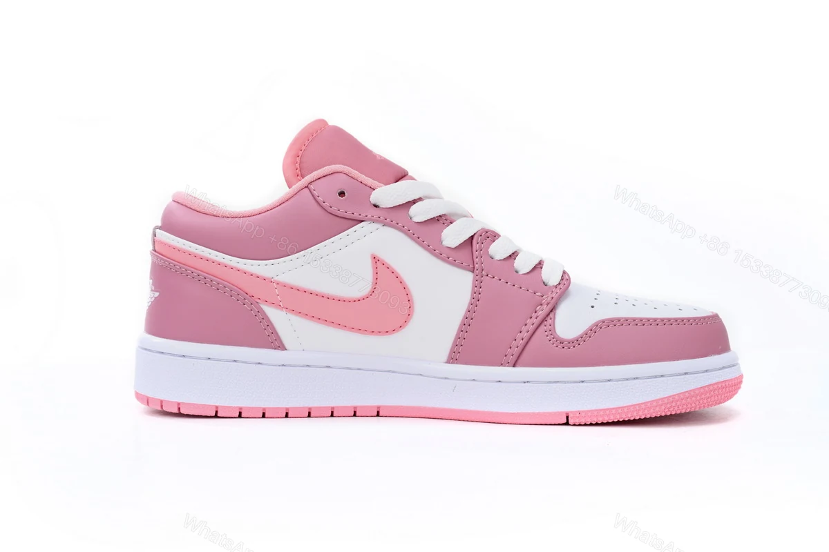 View 4 of Air Jordan 1 Low Pink White 553560-616