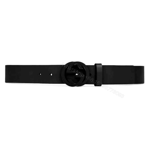 GUCCI LEATHER BELT WITH INTERLOCKING G BUCKLE – B31 — view 1