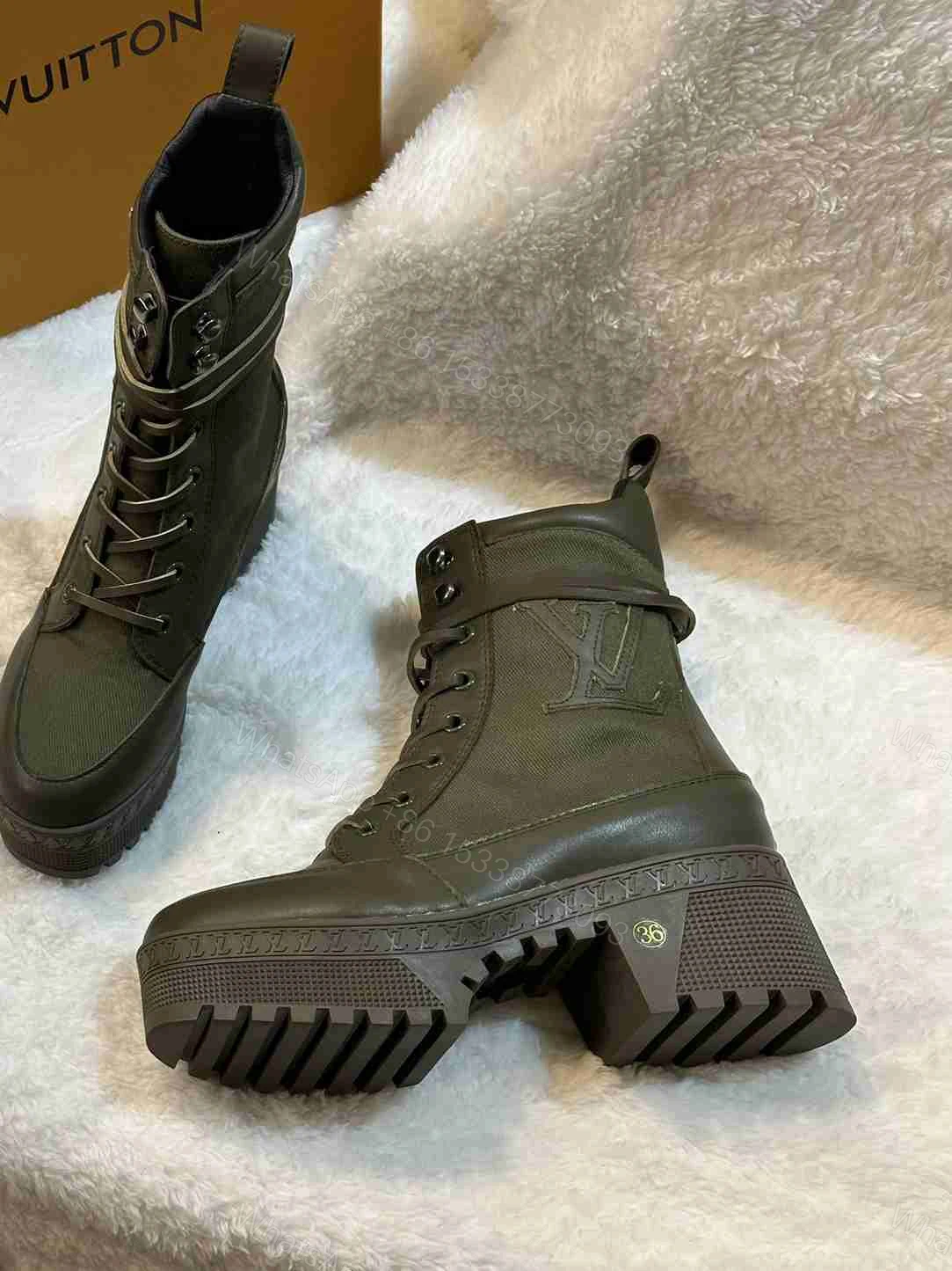 View 4 of LOUIS VUITTON LAUREATE PLATFORM DESERT BOOT KAKI GREEN 1AC7S9