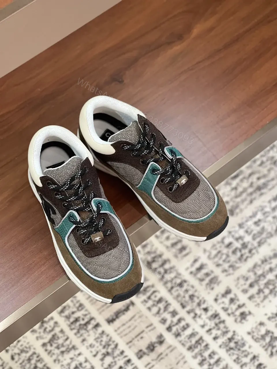 View 7 of Teal-Accented Suede Knit High-Tops: Designer-Influenced Comfort