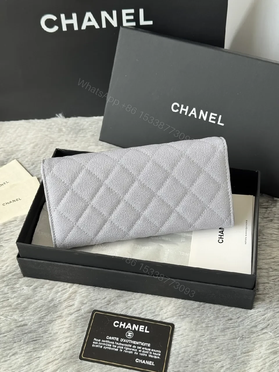 View 5 of Lilac Quilted Leather Wallet – Slim, Luxurious Organizer