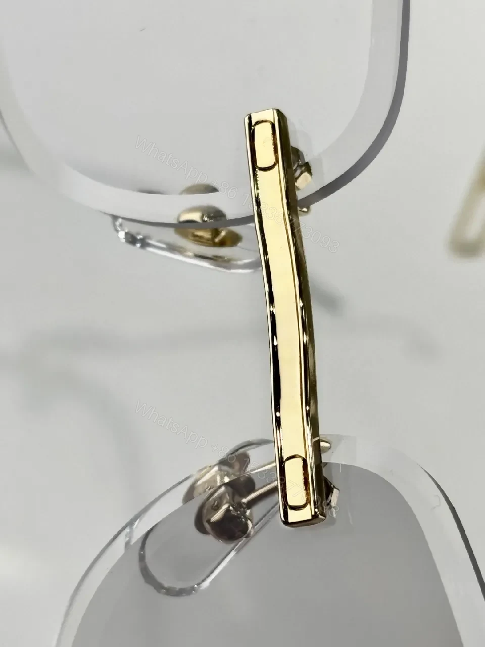 View 8 of Intricate Rimless Sunglasses: Luxe Metal, Gradient Lenses, Edge Detailing