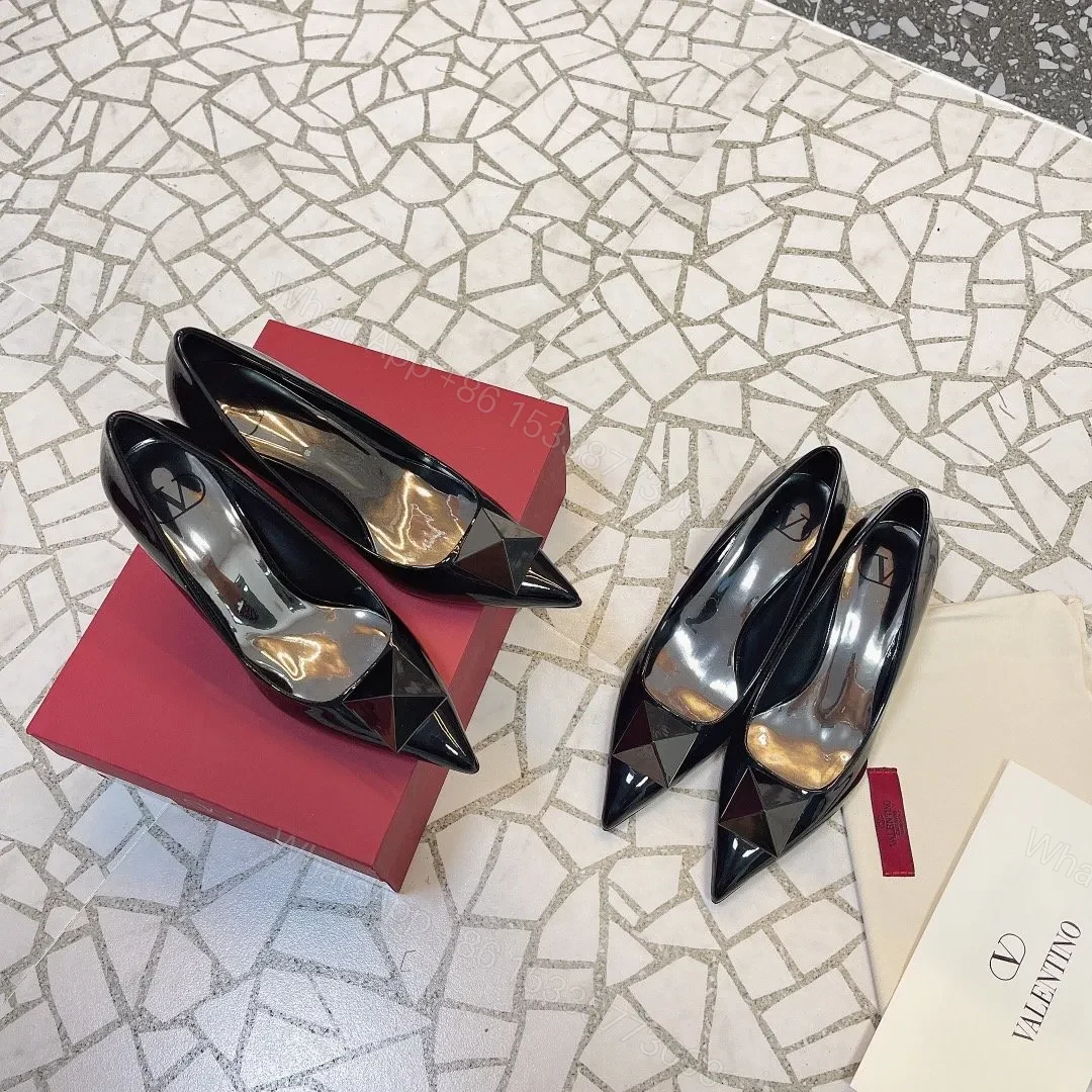 View 2 of Valentino Women Black Patent Leather Pumps