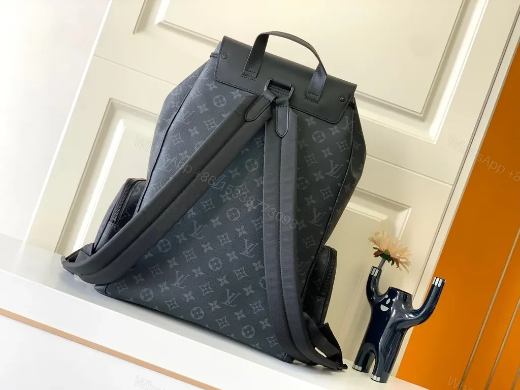 View 4 of Monogram-Print Leather Backpack: Modern Luxe Utility