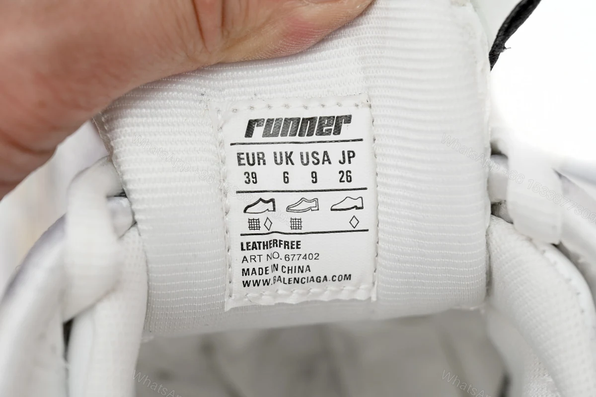View 12 of Balenciaga Runner White And Black Characters