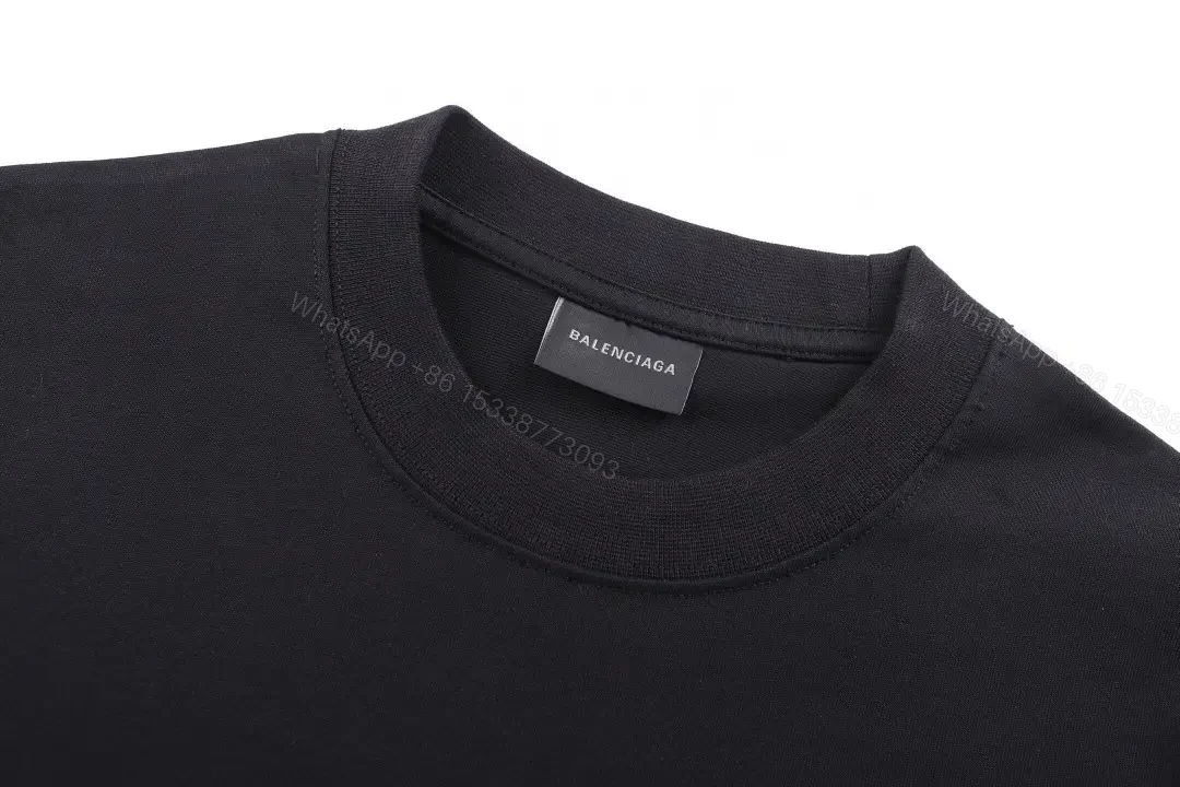 View 8 of Graphic Logo Tee: Black Cotton Streetwear Essential