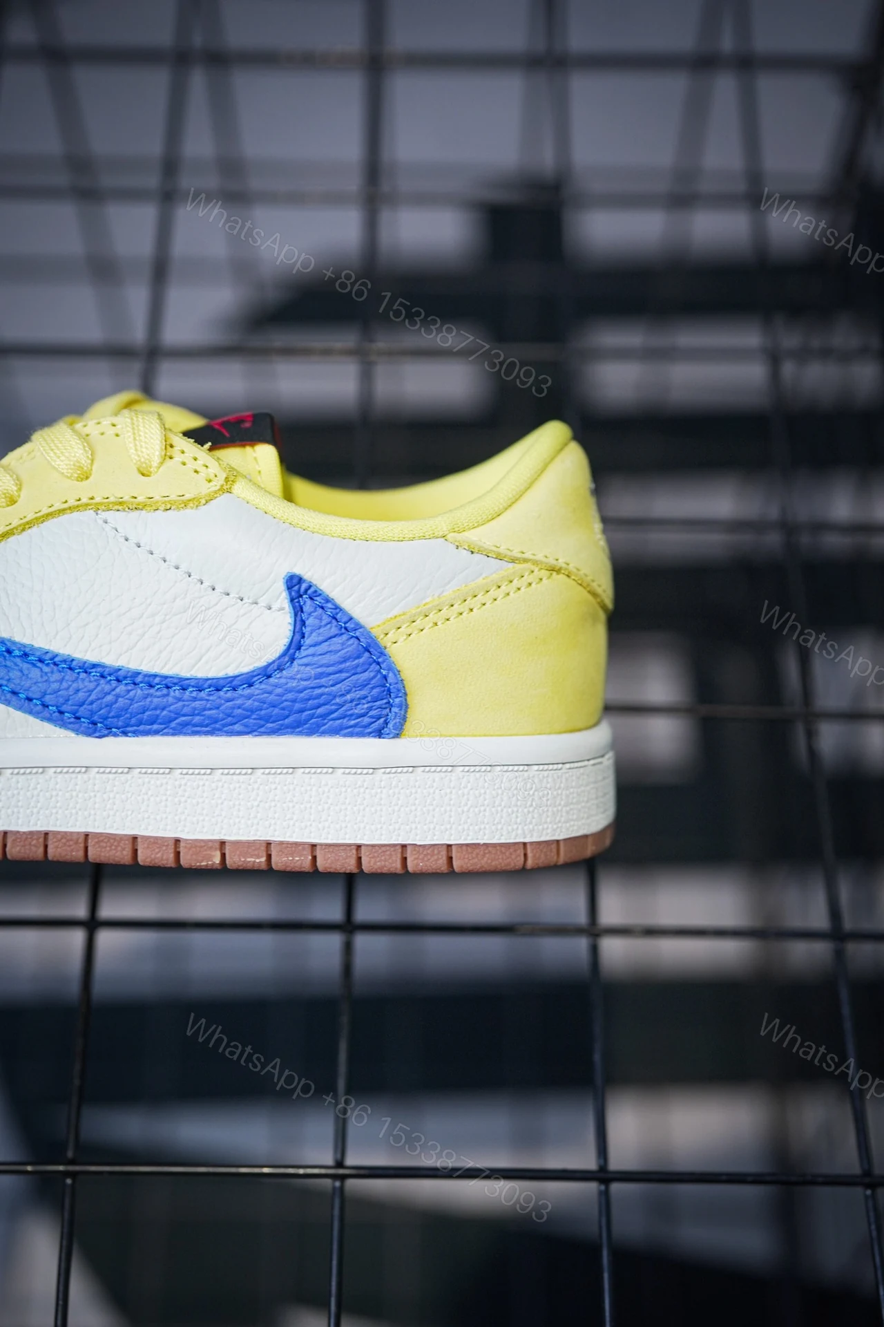 View 6 of Kid Shoes TS x Air Jordan 1 Low Canary Yellow