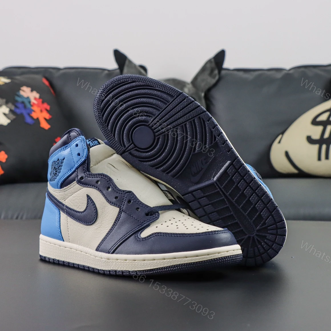 View 3 of Air Jordan 1 Retro High OG “Obsidian” Reps
