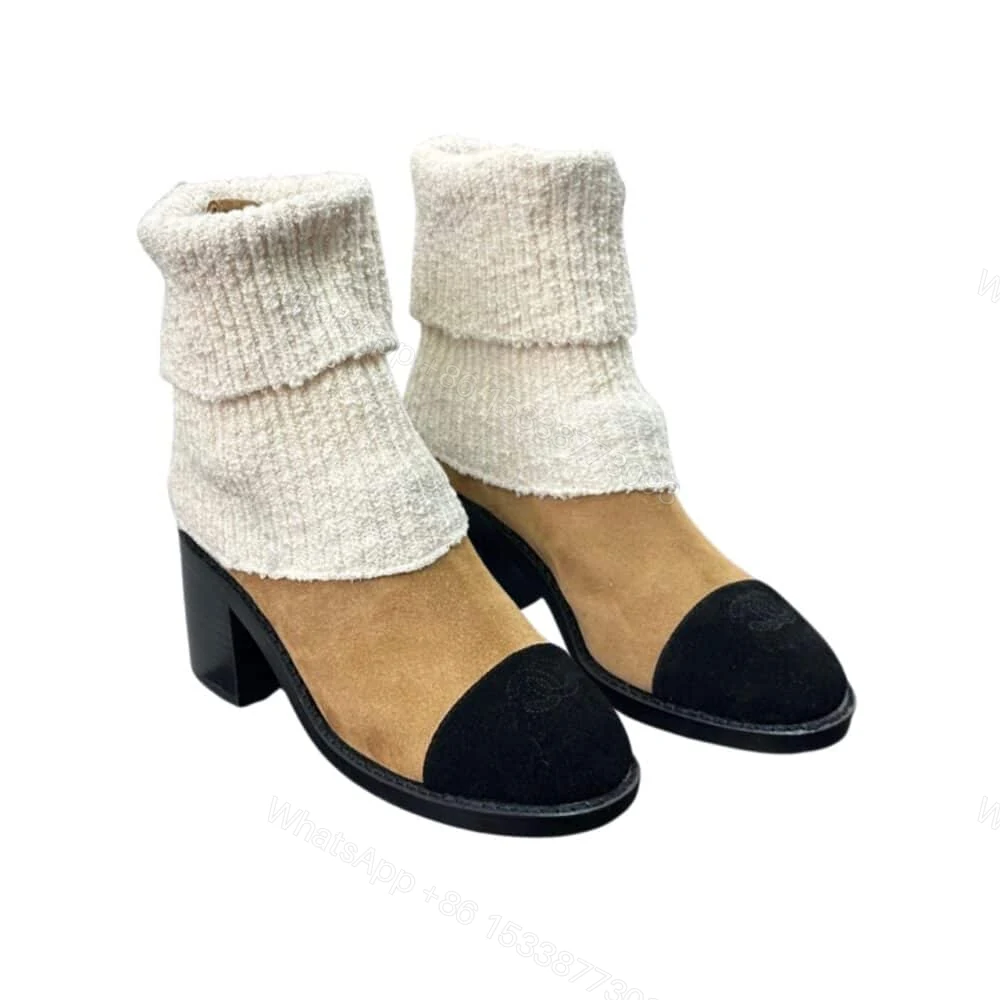 View 7 of CHANEL KNIT BOOTS BEIGE G46038 B18433 NZZX3