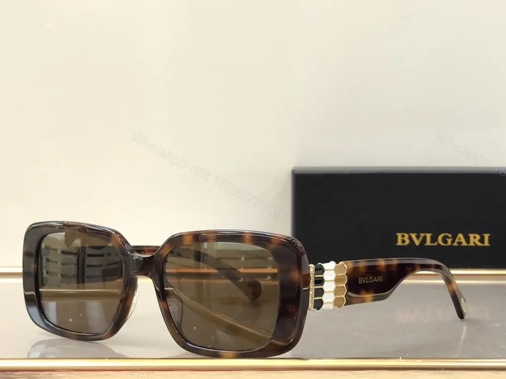View 4 of Green Luxe BVLGARI Sunglasses: Oversized Green Frame, Signature Shine