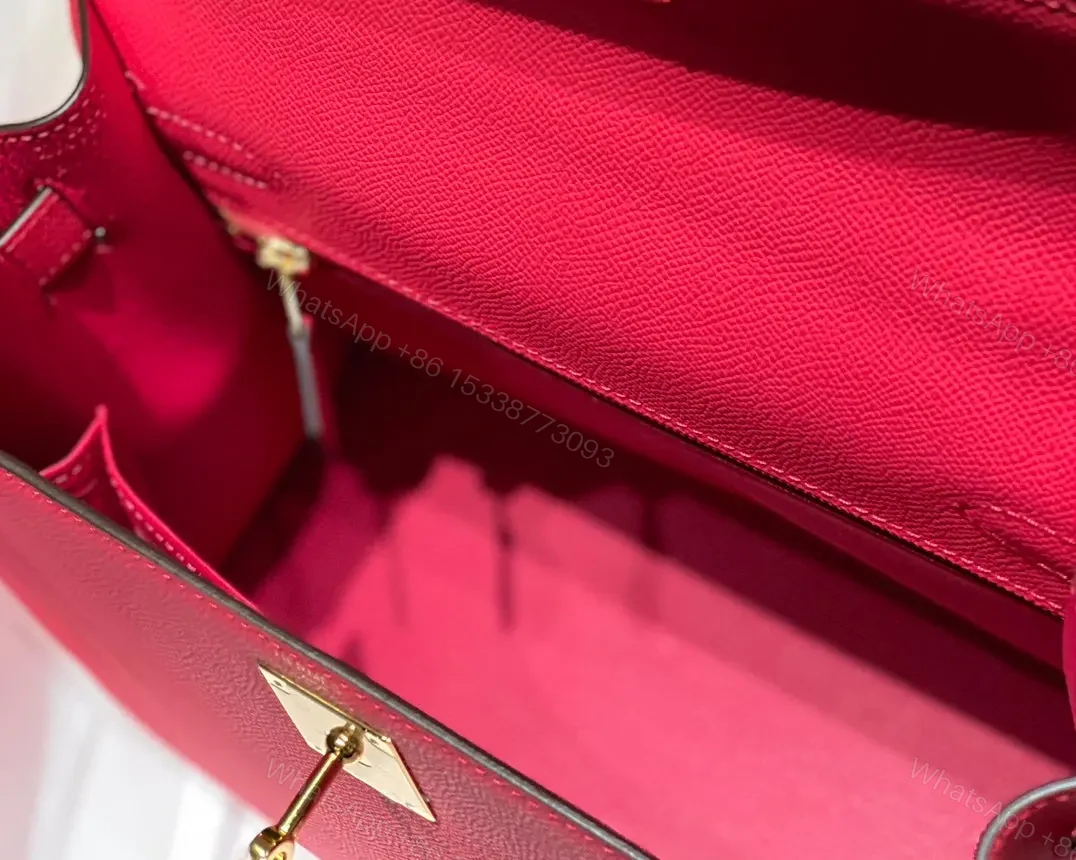 View 7 of HN 28CM IN ROSE TYRIEN SWIFT CALFSKIN GOLD HARDWARE