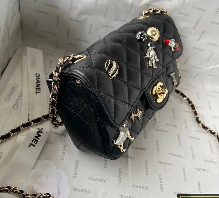 View 4 of Chanel Replica Mini Classic Space Charms Flap Bag 1279
