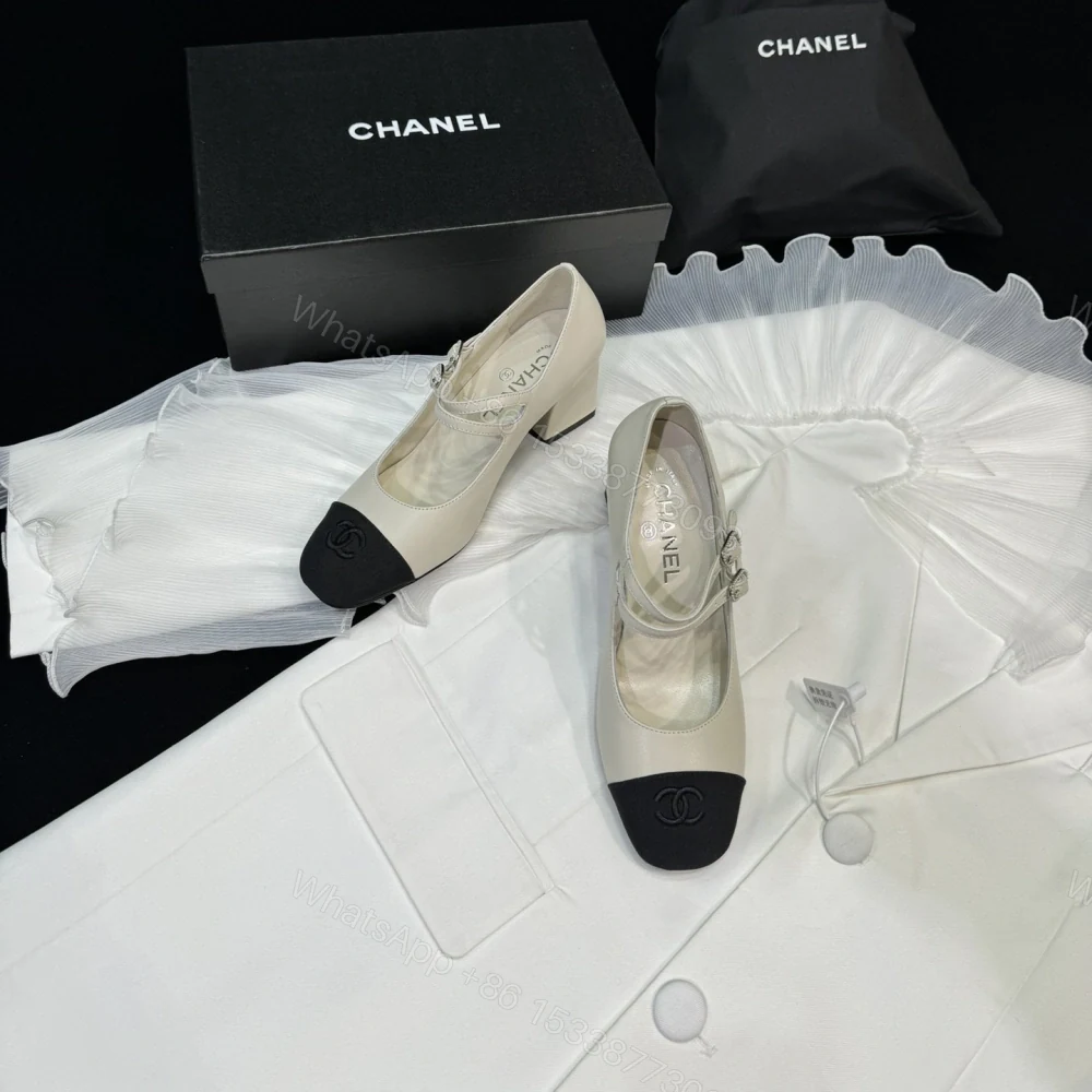 View 5 of 高仿Chanel*24S系列G45696B小羊皮瑪麗珍鞋米色6CM免檢版