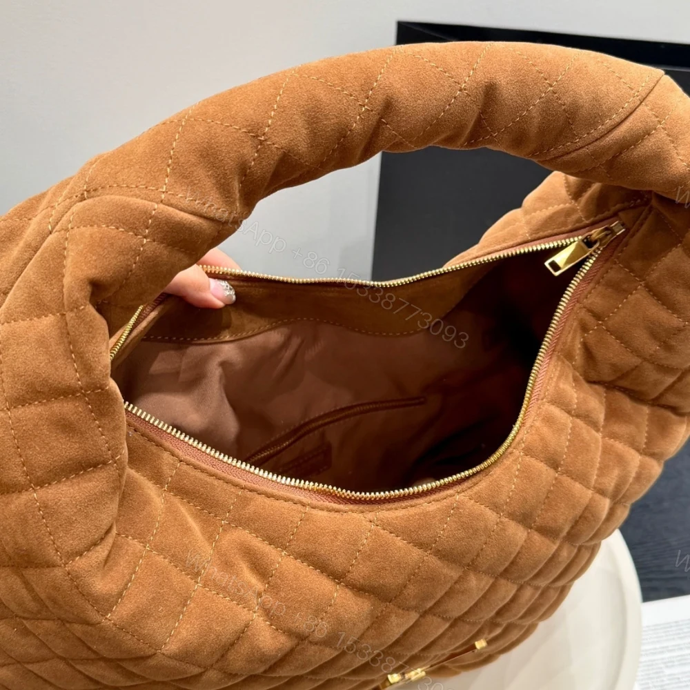 View 8 of Saint Laurent Icare Hobo In Quilted Caramel Cognac 42Cm