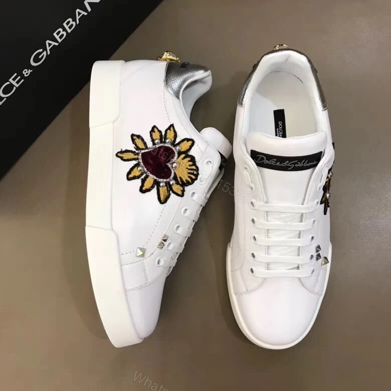 View 5 of DOLCE & GABBANA SNEAKERS PORTOFINO IN VITELLO NAPPATO CON PATCH – DG23