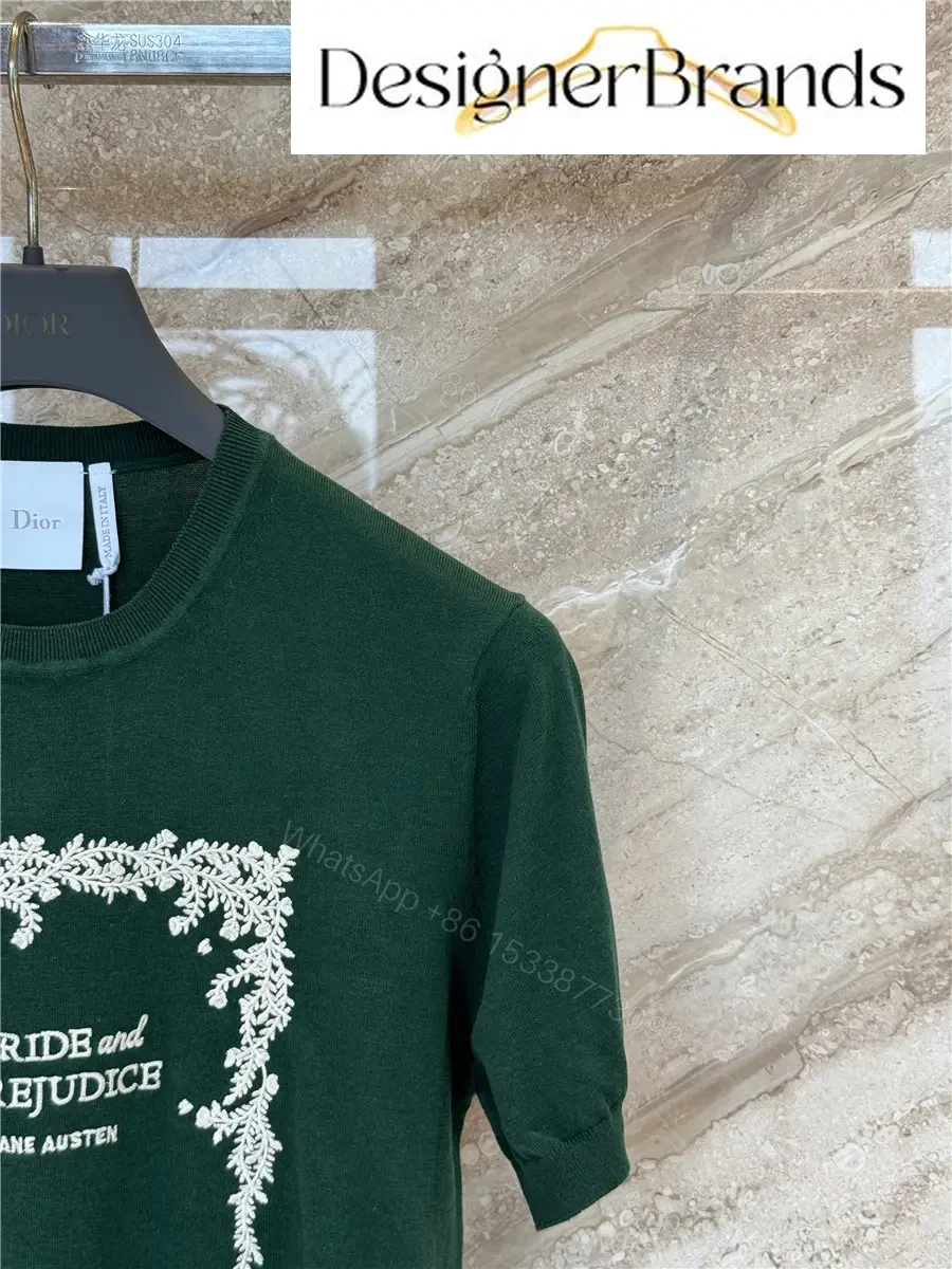 View 5 of Dior Green Pride and Prejudice Cover Short-Sleeve Knit Top