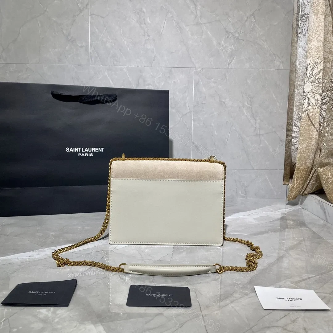 View 6 of Saint Laurent Sunset Shoulder Bag ‘Sea Salt’