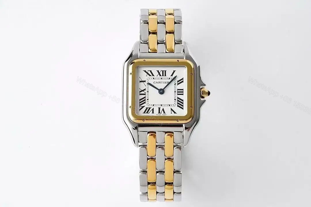 View 4 of Replica Cartier Panthère de Cartier Women Quartz White 18ct Yellow Gold Watch W2PN0006