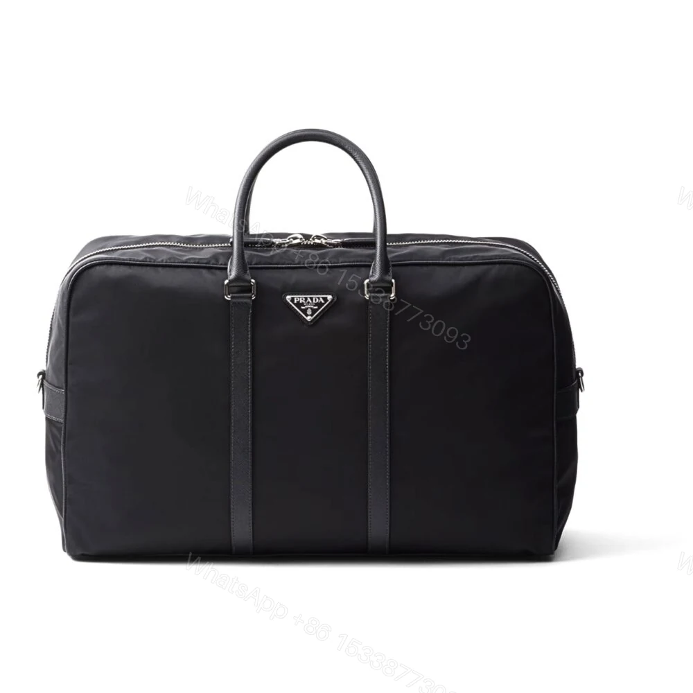 Prada Re Nylon And Saffiano Duffel Bag Black 50Cm — view 1