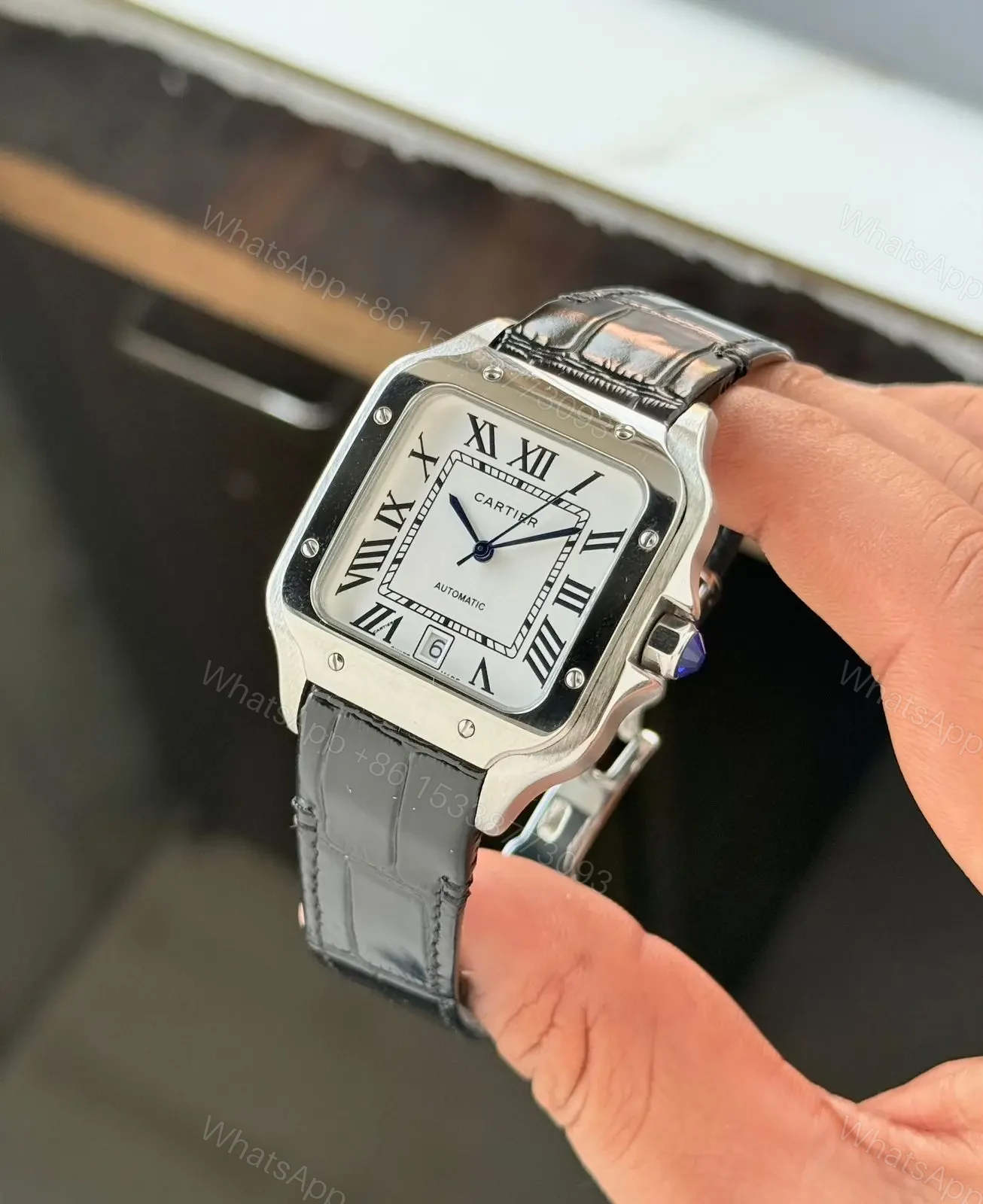 View 2 of Cartier Santos white gradient Dial
