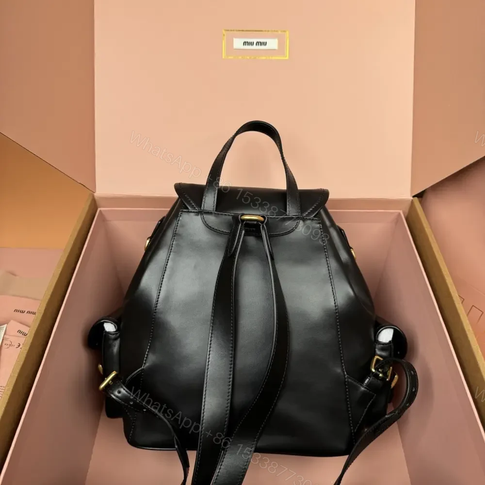 View 2 of 高仿miumiu*5BZ042牛皮雙肩包黑色大號免檢版