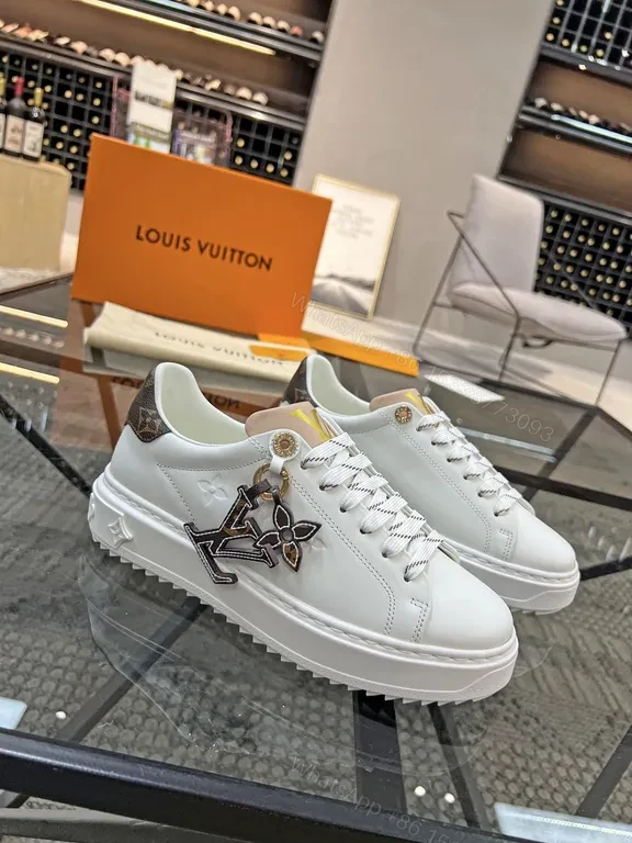 View 2 of Bold White Leather LV Sneaker â€“ All-Day Comfort, City Style
