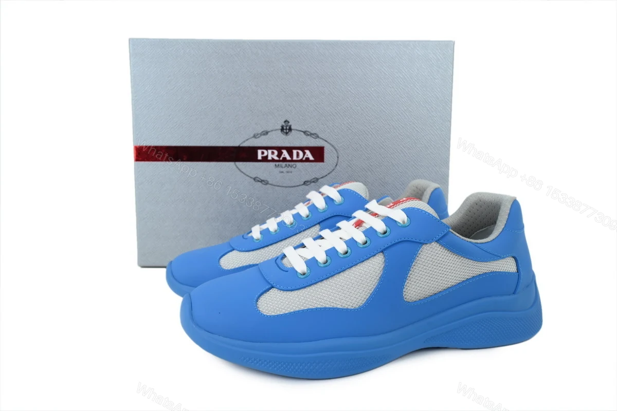 View 6 of Prada Sneakers Rubber Blue