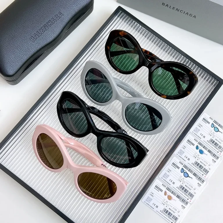 View 6 of Chic Pink Round Sunglasses â€“ Balenciaga-Style, All-Day Comfort