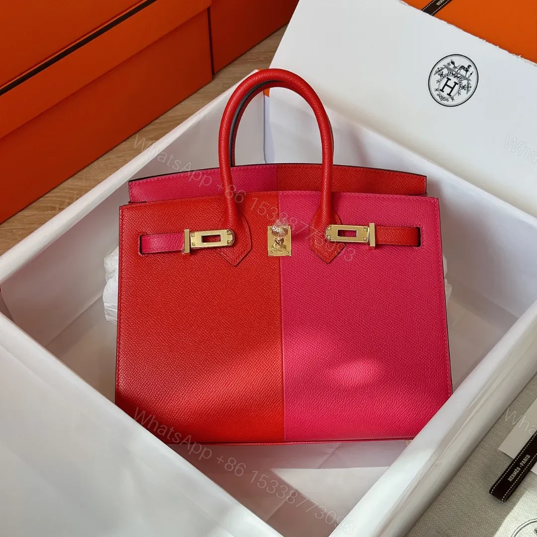 View 2 of HN 25 Pink/Red Epson Leather Gold Hardware