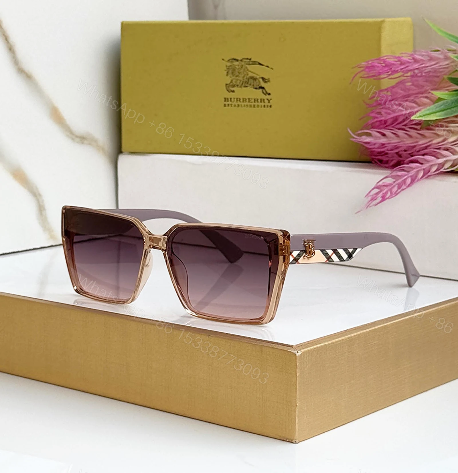 Burberry Square Shades Transparent Gradient Lens — view 1