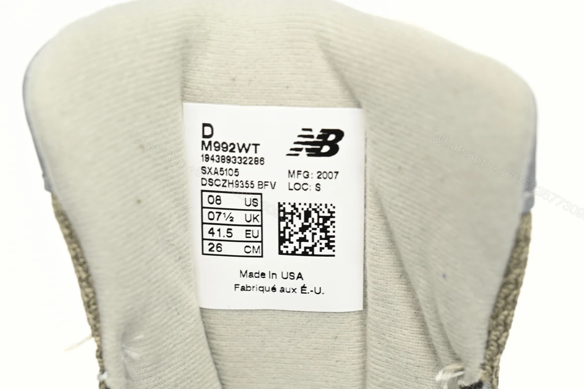 View 7 of WTAPS × New Balance 992 Heavyweight collaboration M992WT