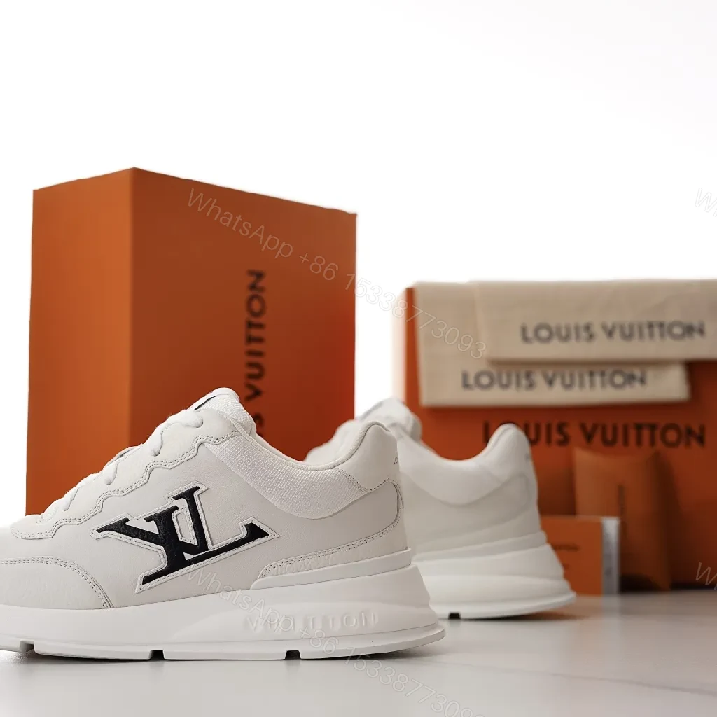 View 5 of White Leather High-Top Sneaker with Designer Embroidery