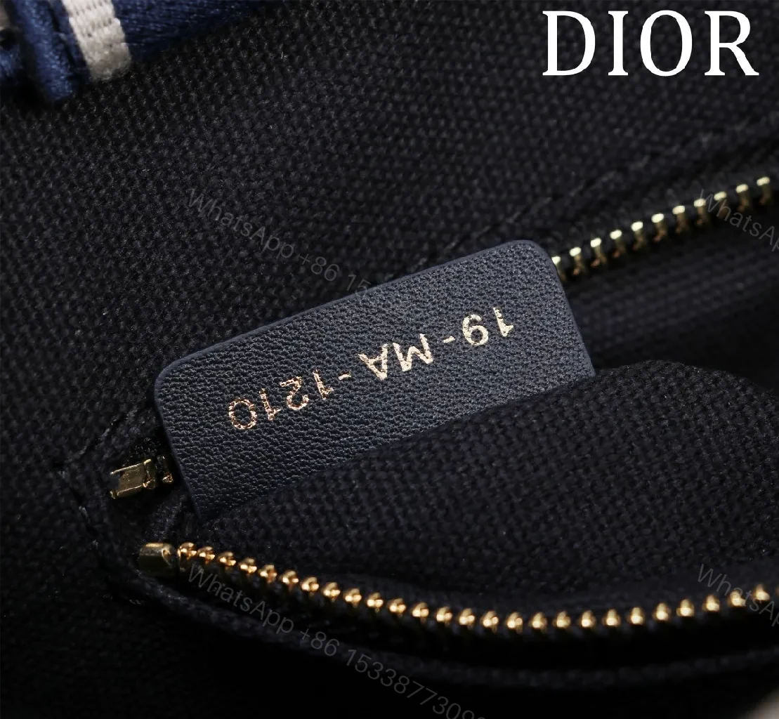 View 6 of Ivory Cream + Textile Panel + Structured Tote + Bold Dior Stripe + Handbag