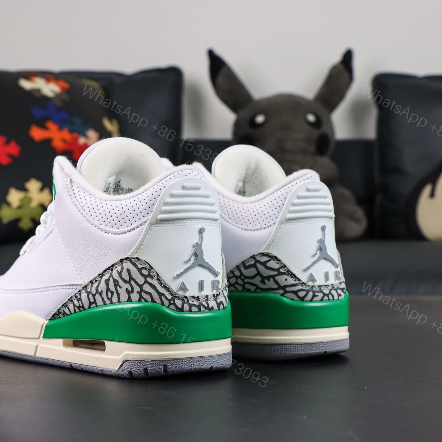View 6 of AIR JORDAN 3 RETRO ‘Lucky Green’ Reps